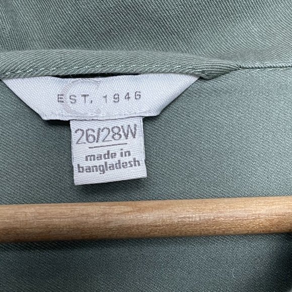 Olive Green Utility Jacket Adjustable Waistm C1329 - Picture 4 of 6